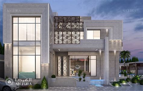 Modern villa exterior design in Oman | Algedra Interior Design