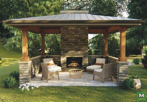 Pin by Chris Hoffman on Backyard fireplace in 2020 | Gazebo, Outdoor ...