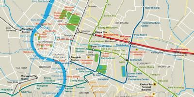 Bangkok city center map - Map of bangkok city center (Thailand)