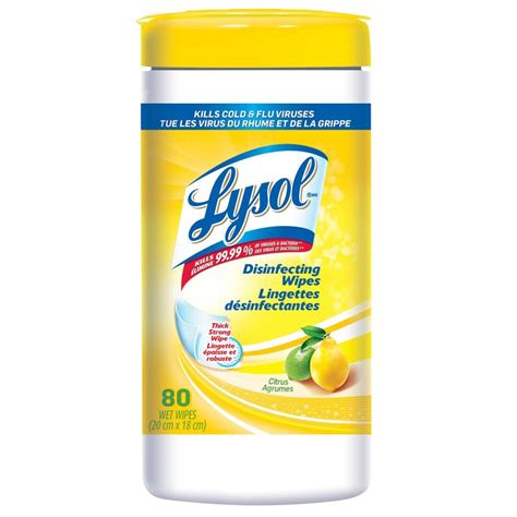 Lysol Disinfecting Surface Wipes, Citrus, 80 Wipes, Disinfectant ...