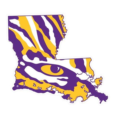 LSU | LSU 4" Tiger Eye State Decal | Alumni Hall