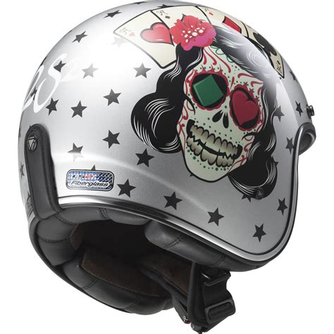 LS2 OF583.30 Bobber Tattoo Open Face Motorcycle Helmet Jet Scooter Free ...