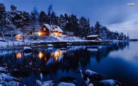 Winter Cabin Wallpapers - Top Free Winter Cabin Backgrounds - WallpaperAccess