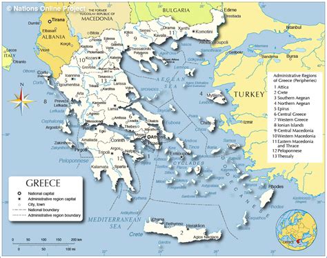 Greece Map In English - Flor Oriana