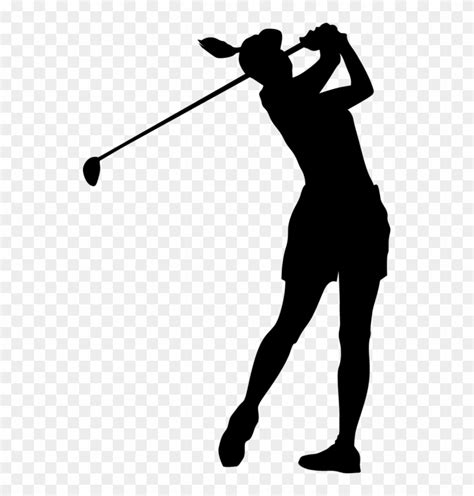 Free Golf Clipart Funny Golf Clip Art Black And White - Female Golfer Silhouette Png - Free ...