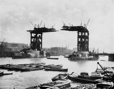 The innovative construction of London's Tower Bridge seen through old photographs, 1886-1895 ...