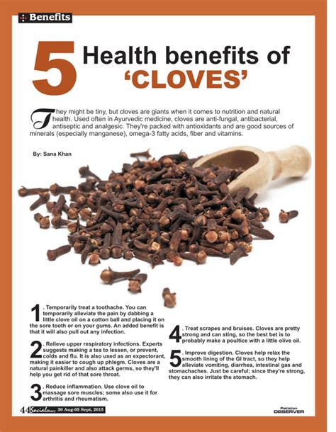 5 Health benefits of ‘CLOVES’ – Social Diary