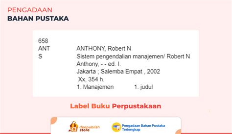 Label Buku Perpustakaan: Format, Cara Membuat dan Contoh - Deepublish