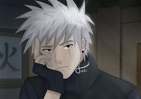 kakashi without a mask : Naruto