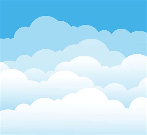 Sky and clouds. Cartoon cloudy background. Heaven scene with blue sky By Microvector | TheHungryJPEG