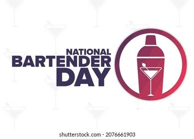 National Bartender Day Holiday Concept Template Stock Vector (Royalty Free) 2076661903