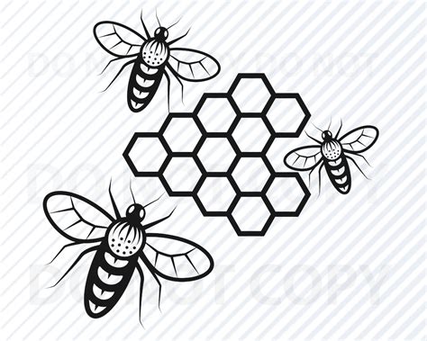 Honey Bee SVG Files Bee Vector Image Silhouette Clip Art Bumblebee SVG Files Eps, Bee Png, Dxf ...