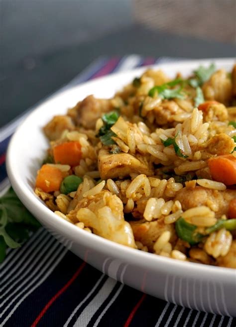 Healthy Chinese chicken egg fried rice recipe