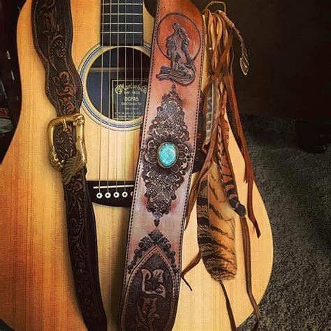 Custom made guitar strap | Leather guitar strap pattern, Leather guitar ...