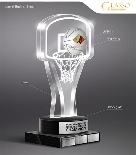 Premium Custom Awards Gallery | Custom Glass Basketball Trophy