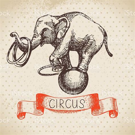 Hand drawn sketch circus and amusement vector illustration. Vintage... | Circus illustration ...