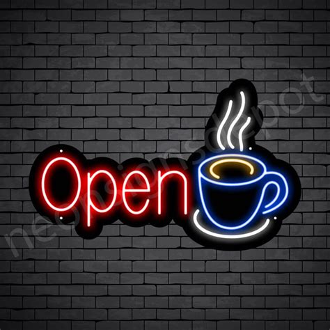 Coffee Neon Sign Open Cup #neonsignsdepot | Neon signs, Neon, Neon open sign