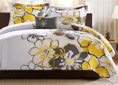 Yellow and Grey Bedding