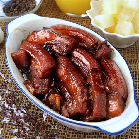 Easy Pork Hamonado Recipe using Pork Belly - Foxy Folksy