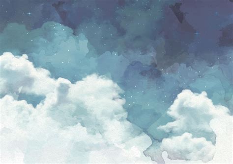 Cloudy Night Sky Background