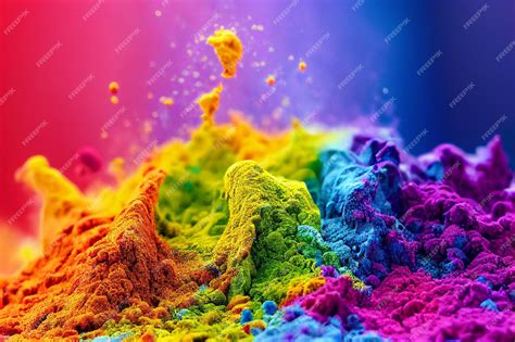 Premium Photo | Holi paint color powder explosion close up image hindi celebration concept india ...