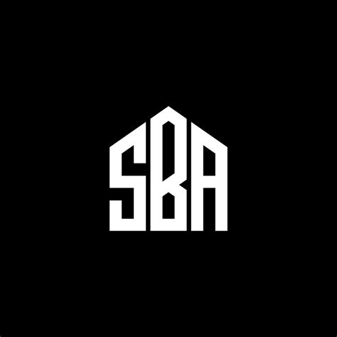 SBA letter design.SBA letter logo design on BLACK background. SBA creative initials letter logo ...