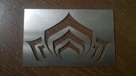 Just finished cutting the lotus symbol at my uni's waterjet : r/Warframe