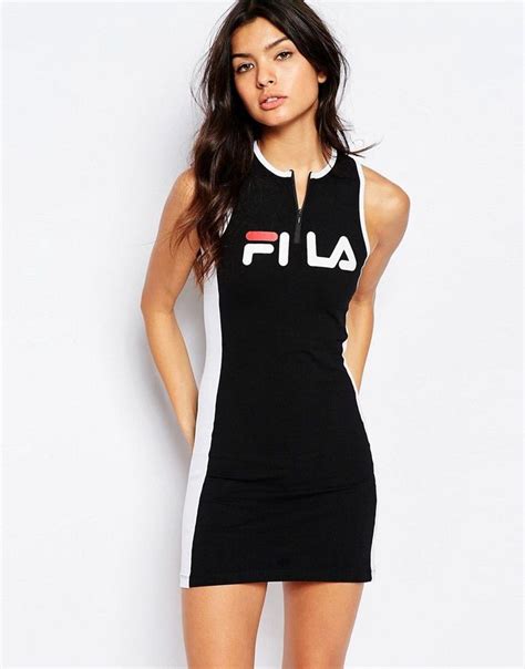 Fila Dresses Fila Dresses fila+zip+front+bodycon+dress+with+front+logo CNRCDMS | Fila dress ...