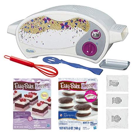 Kids Baking Fun Easy Bake Oven Ultimate Star Edition + Red Velvet & Strawberry Cakes Refill ...