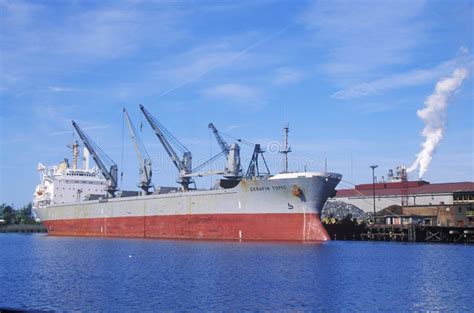 Ocean Barge At The Georgetown Steel Corporation In Georgetown, North ...