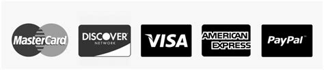 Visa Mastercard Logo Black And White, HD Png Download - kindpng