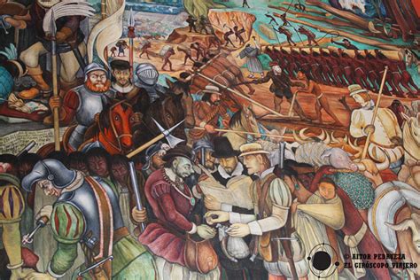 Hernan Cortes Diego Rivera Mural