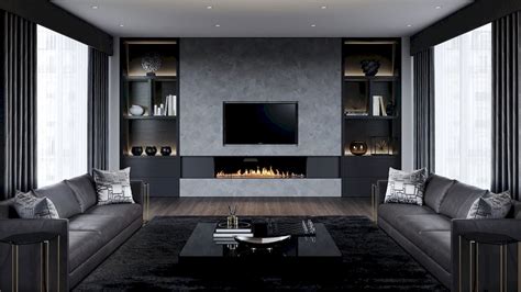 70 Light & Grey Living Room Colous Scheme Decor Ideas | Black living room, Living room grey ...