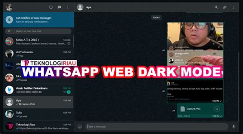 Mengaktifkan Mode Gelap Whatsapp Web Tanpa Download Tema - Teknologi Riau