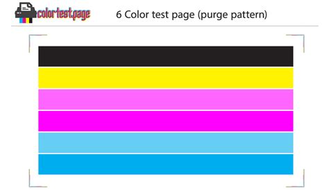 Printer Purge Sheet (PDF) | Color Test Page