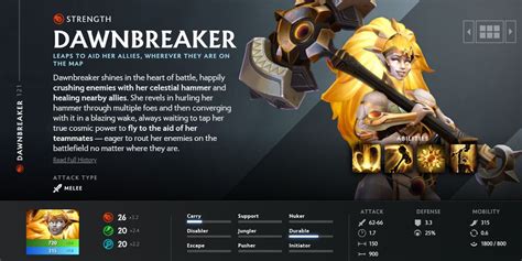 Everything About Dota 2's New Hero Dawnbreaker