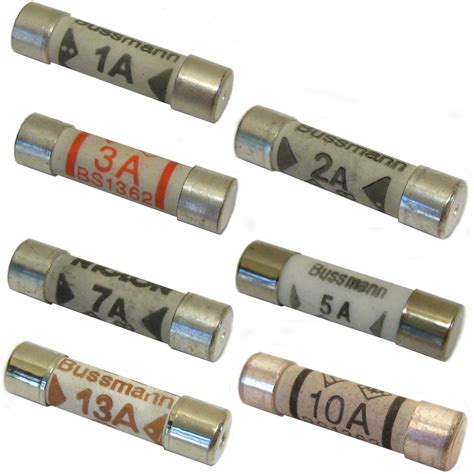 All Trade Direct 14 Mixed Amp Domestic 240V Household Mains Plug Fuse Electrical Cartridge Fuses ...