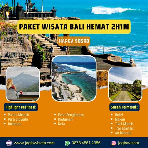 Paket Wisata Bali 2H1M | Joglo Wisata