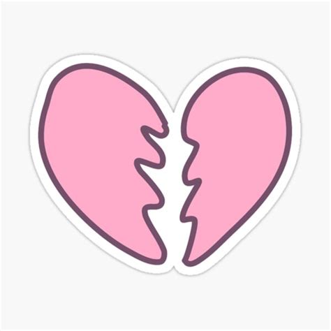 "Broken Heart Sticker" Sticker for Sale by nam-namira | Redbubble