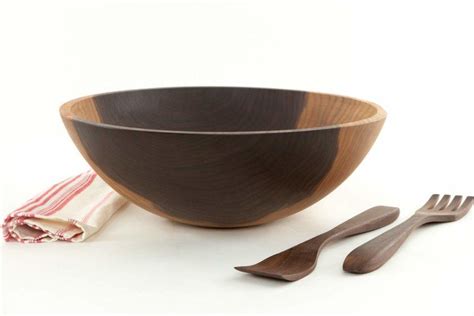 Large Handmade Wooden Salad Bowls - Rating Kitchen Products