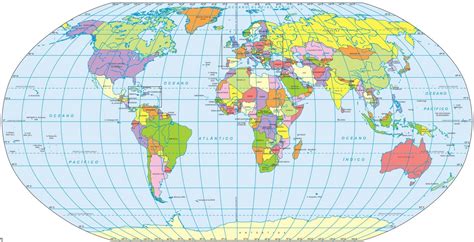 Mapa-Múndi: continentes, países e oceanos - Toda Matéria