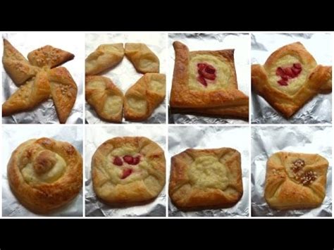 Danish Pastry Shapes - How to Shape Danish Pastries - Fatemahisokay - YouTube