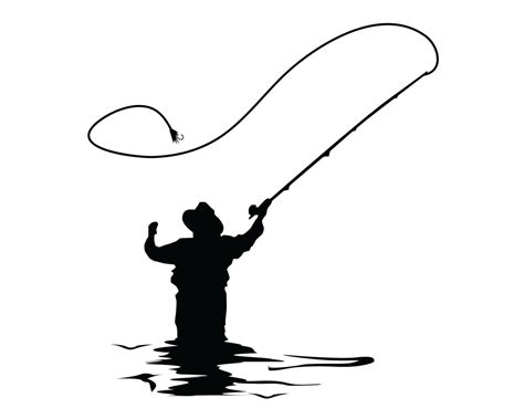 Fly Fishing Silhouette Image at GetDrawings | Free download