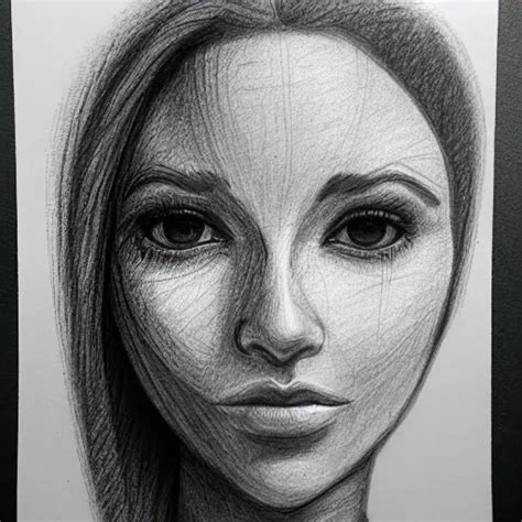 Female Face Pencil Sketch