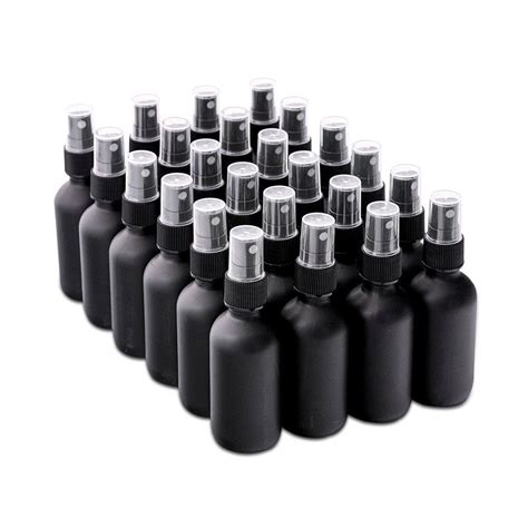 The Bottle Depot Bulk 24 Pack 2 oz Black Glass Bottles With Spray; 7 ...