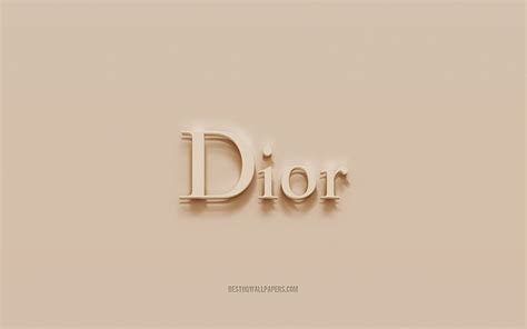 Dior logo, brown plaster background, Dior 3d logo, brands, Dior emblem, 3d art, HD wallpaper ...