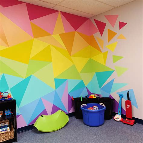 Rainbow Triangle Mural | Wall paint designs, Room wall painting, Bedroom wall paint