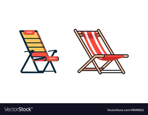 Beachside relaxation clipart Royalty Free Vector Image