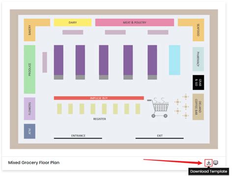 Free Editable Supermarket Floor Plan Examples & Templates | EdrawMax