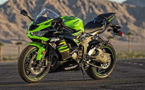 Kawasaki Ninja Zx 6r, 2019, 4k, Front View, Exterior, - Kawasaki Ninja Zx6r 2019 - 3840x2400 ...